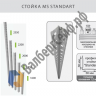 Стеллаж MS Standart 255/70x40/5 полок