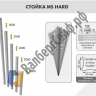 Стеллаж MS Hard 250/100x60/6 полок